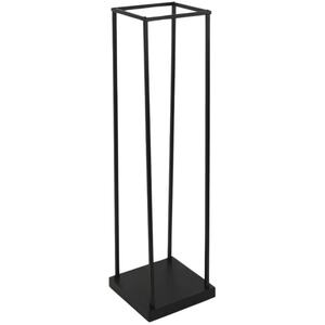 Vertical Large Black Steel Firewood Log Rack - 40x100x25cm