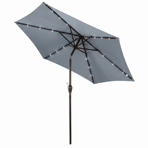 Solar Powered LED Lighted Patio Umbrella