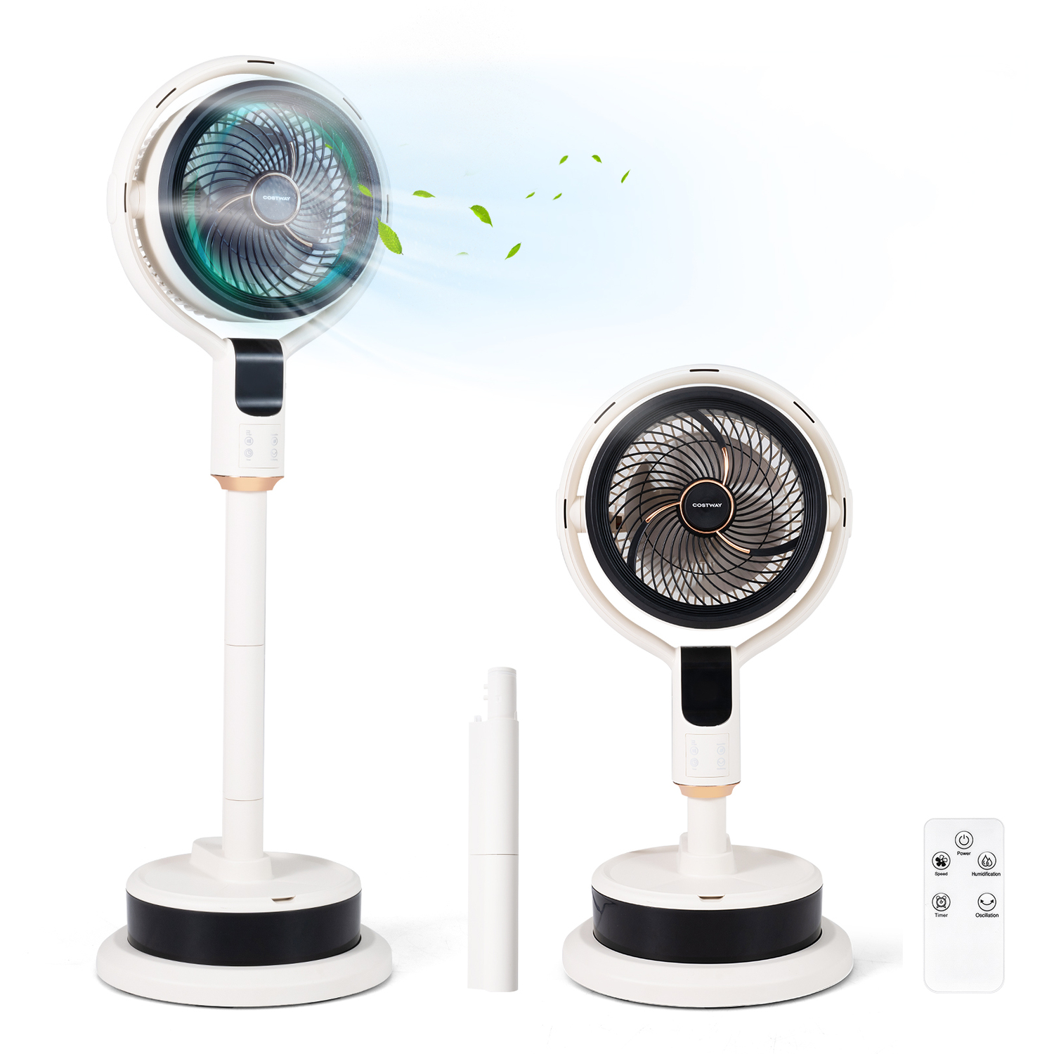Costway Misting Pedestal Fan - White