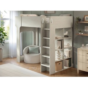 Leo High Sleeper with Storage Scandi Light Oak