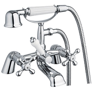 Balterley Traditional Bathroom Crosshead and Lever Handle Bath Shower Mixer Tap