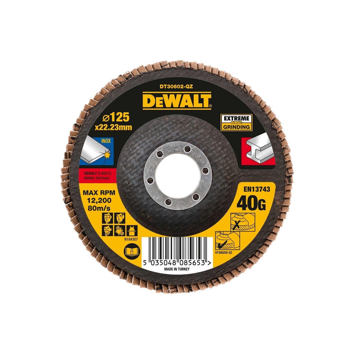 Dewalt Power Tools Extreme Metal Flap Disc - Multi Colour