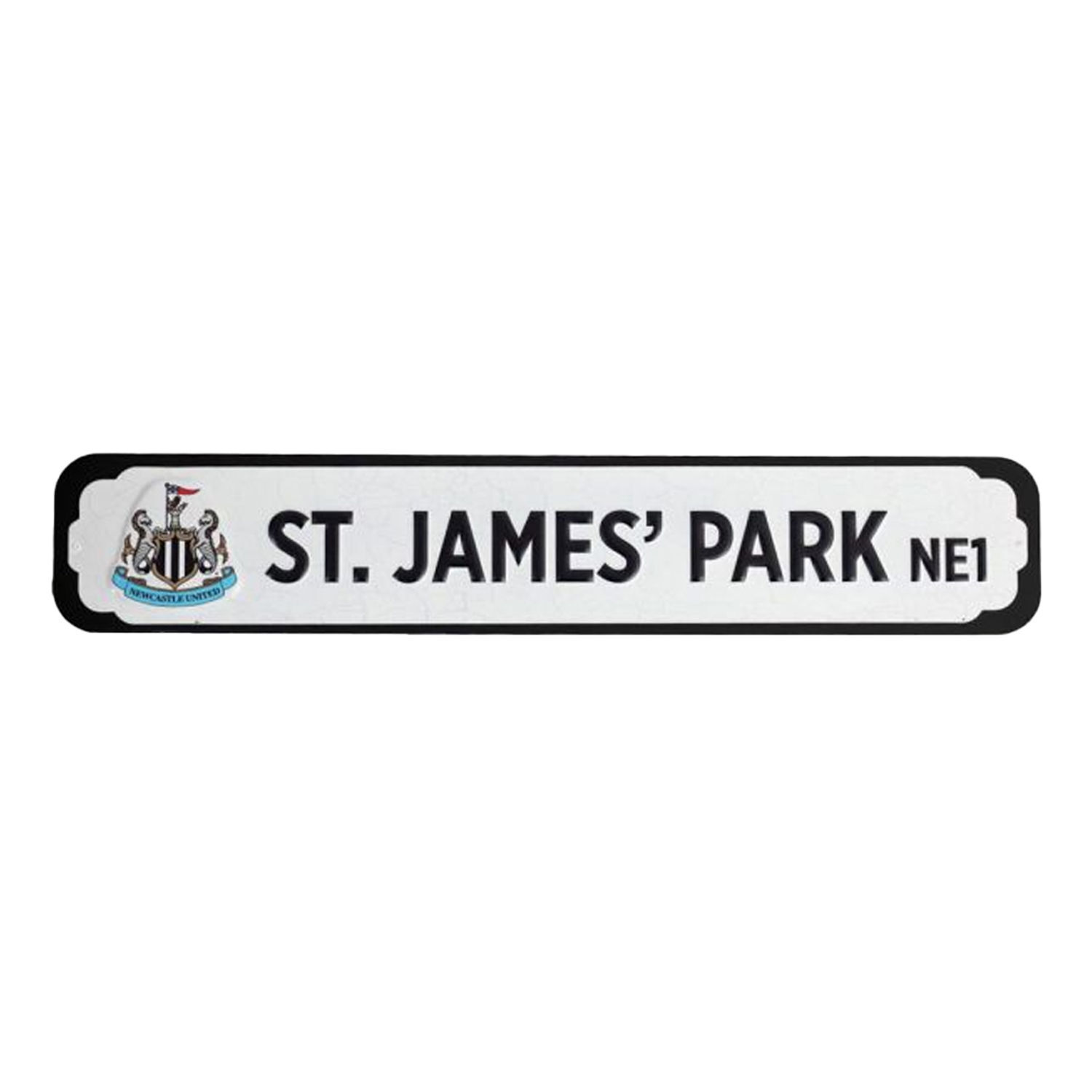 Newcastle United Fc Deluxe Metal Stadium Sign - White/Black
