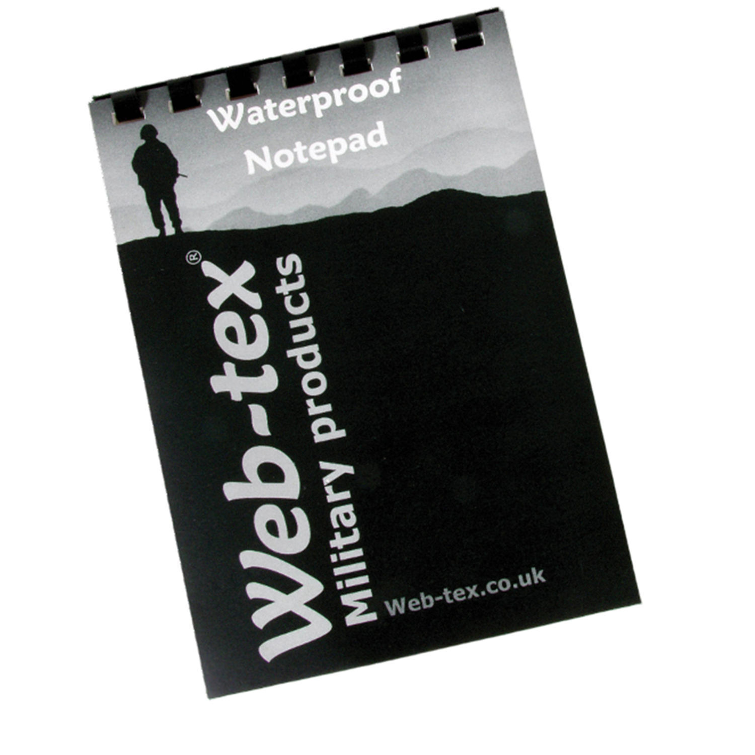 Web-Tex Waterproof Notepad - Black/White