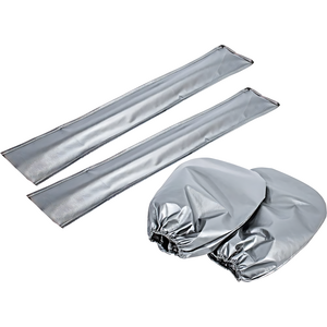 Set of Anti Snow Anti Frost Protection Covers for Car Wing Mirrors and Wiper Blades (Grey)