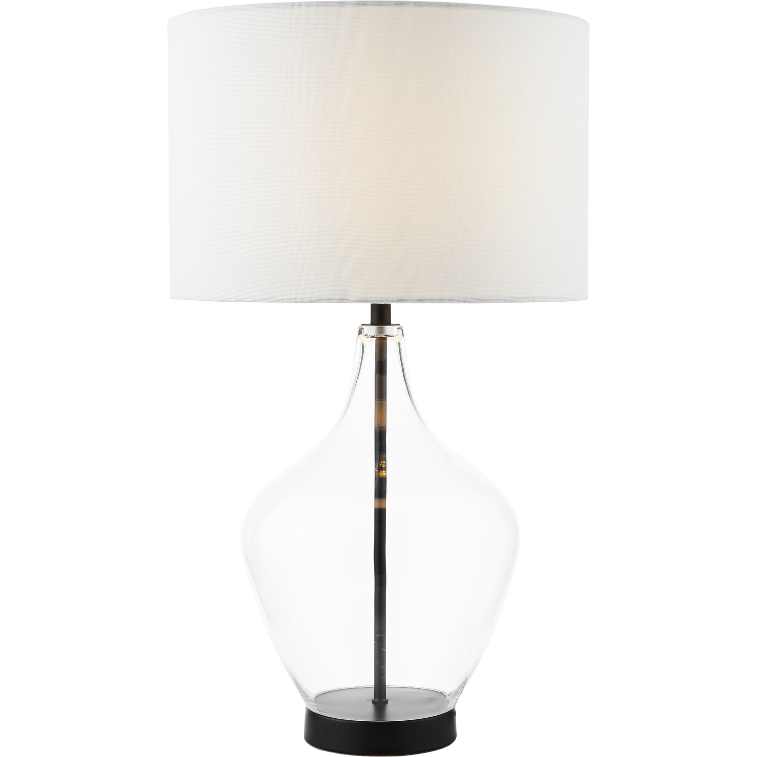 Dar Drago Table Lamp Glass Matt Black
