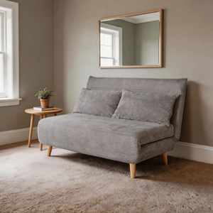 Grey / Double Lorena Clic Clac Sofa Bed Upholstered Home Living  shot 15860749