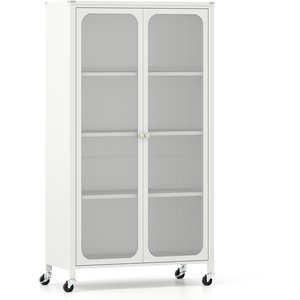 Lockable Wheeled Metal File Cabinet