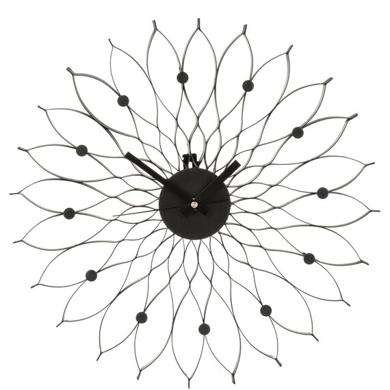 Styro Black Metal Clock