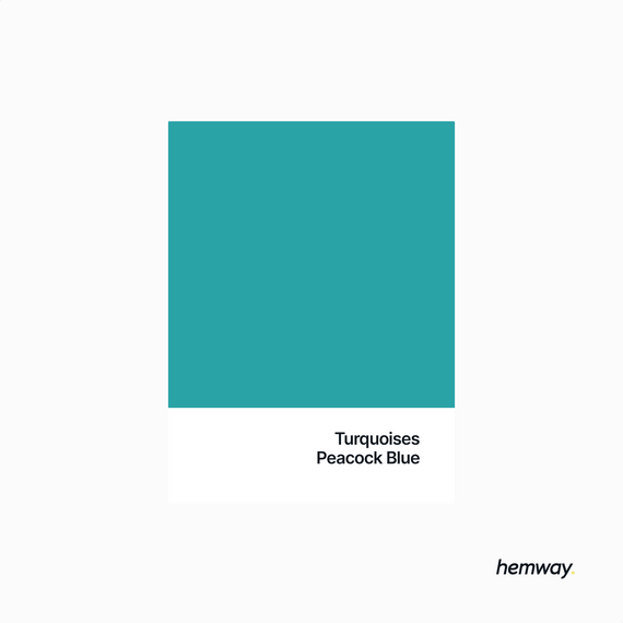 Hemway Chalk Paint Flat Matt Peacock Blue 1L