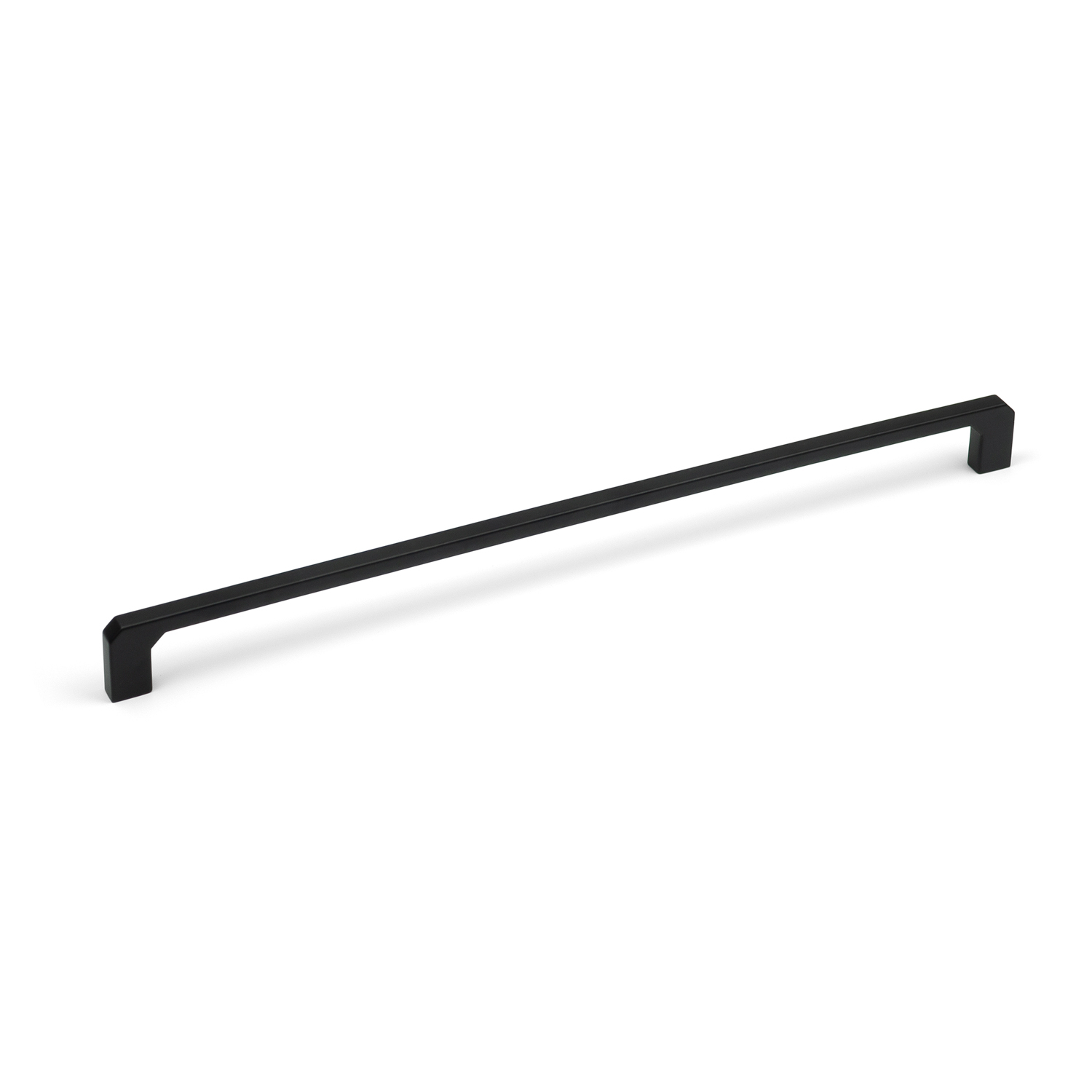Handle & Home Angular Tapered End Squared D-Bar Handle - Matt Black - Matt Black / 338Mm