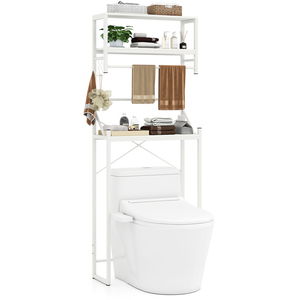 Freestanding Over Toilet Organizer with Towel Holder