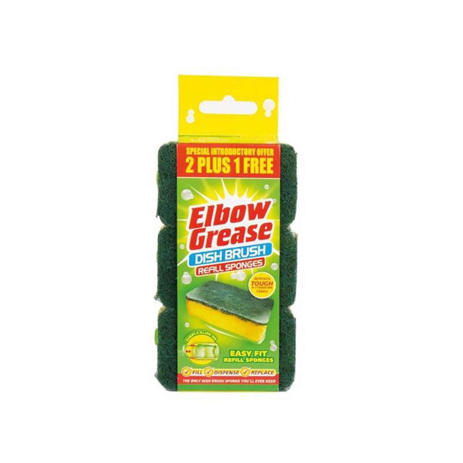 Image of Elbow, EG124, Dish Brush Refill, Pack&hellip;