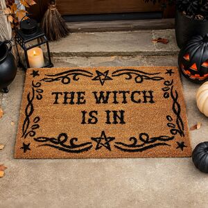 The Witch Is In Natural Coir Door Mat