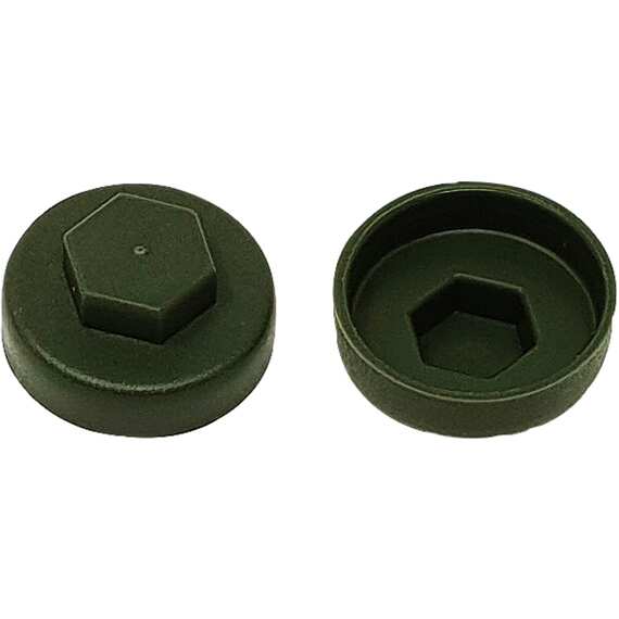 ForgeFix TechFast 19mm olive green cover caps pack of 100