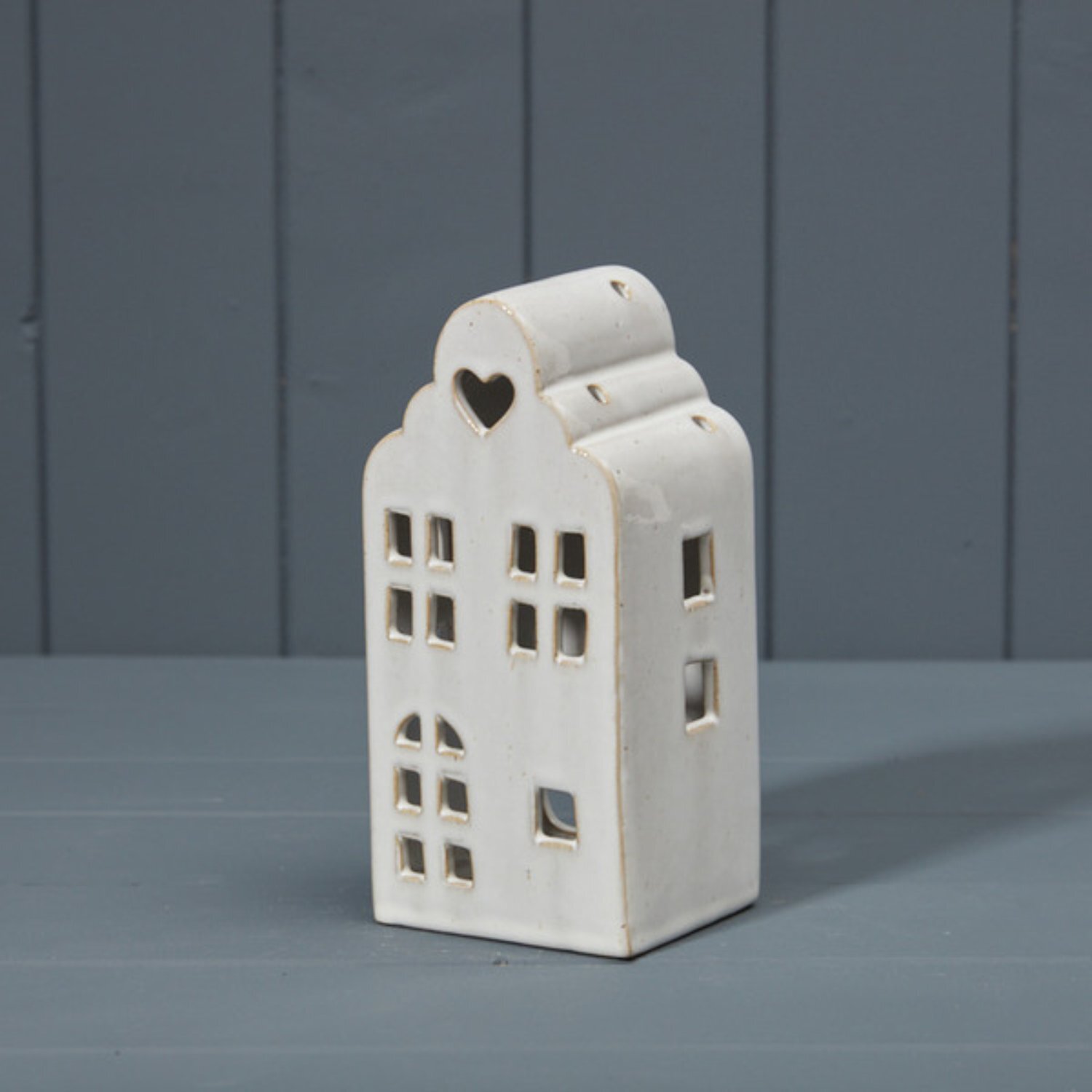Kdmd Unisex White Elegant Ceramic House Tealight Holder - Image 2