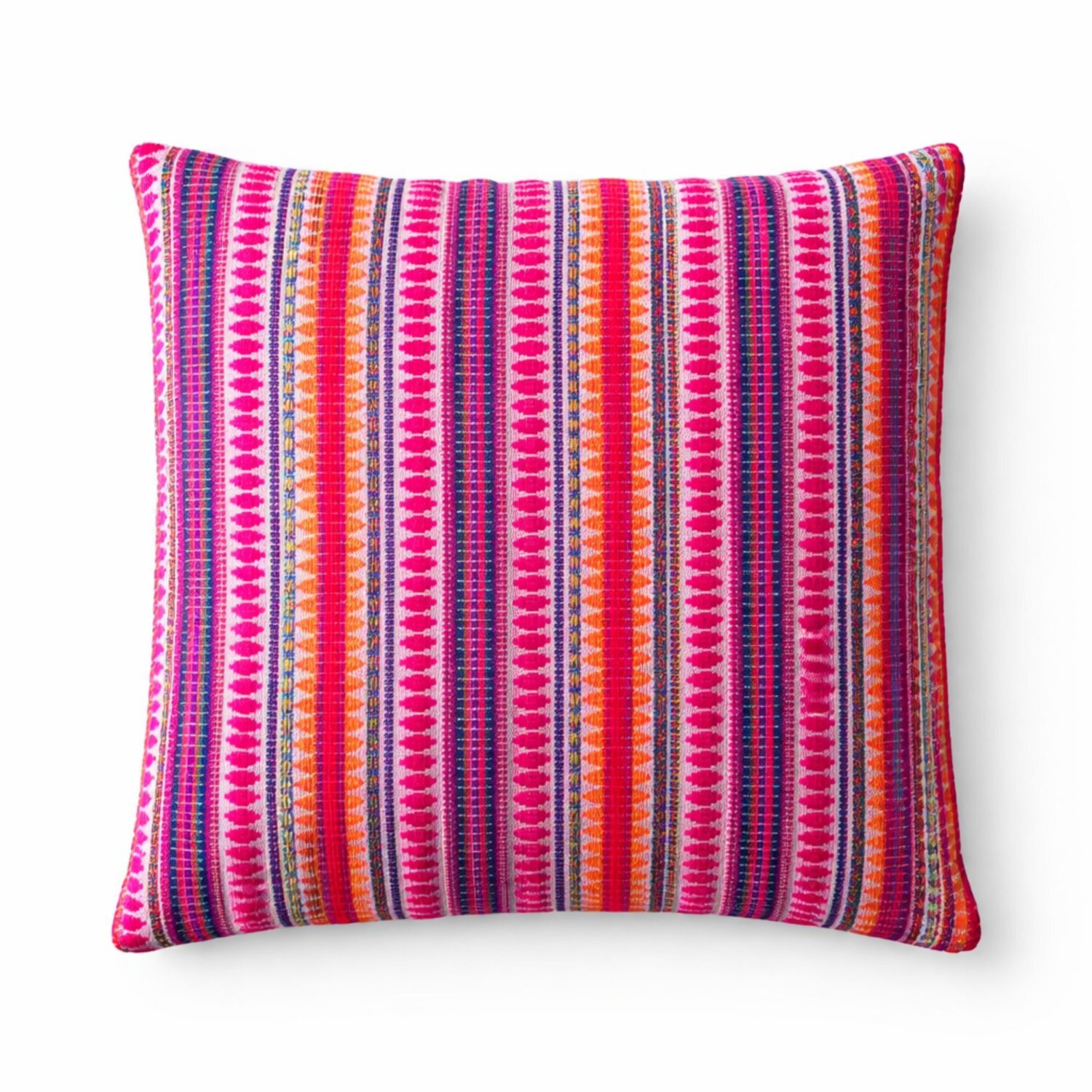 KDMD Classic Cushion Cover Neon Stripes 45x45cm Multicolour | Size: 45x45 cm