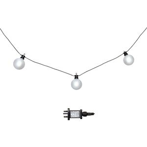 4.5m Set of 10 Frosted Ball Style Cap String Lights with Filament in White