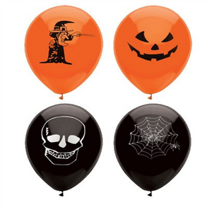 Packof12Balloons23cmHalloweenDesign