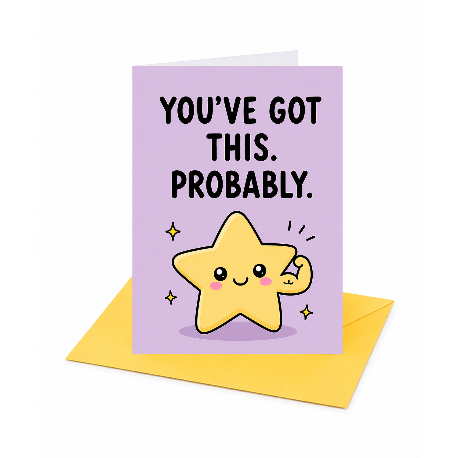 Brightfeel You've Got This Probably Open Encouragement Congratulations Card - Multi