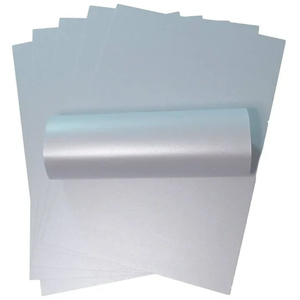 10 Sheets of A4 Powder Blue Double Sided Pearlescent Card
