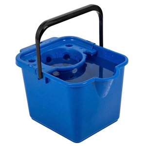 2 x Blue 12L Mop Bucket For Cleaning Hard Floors With Pouring Lip