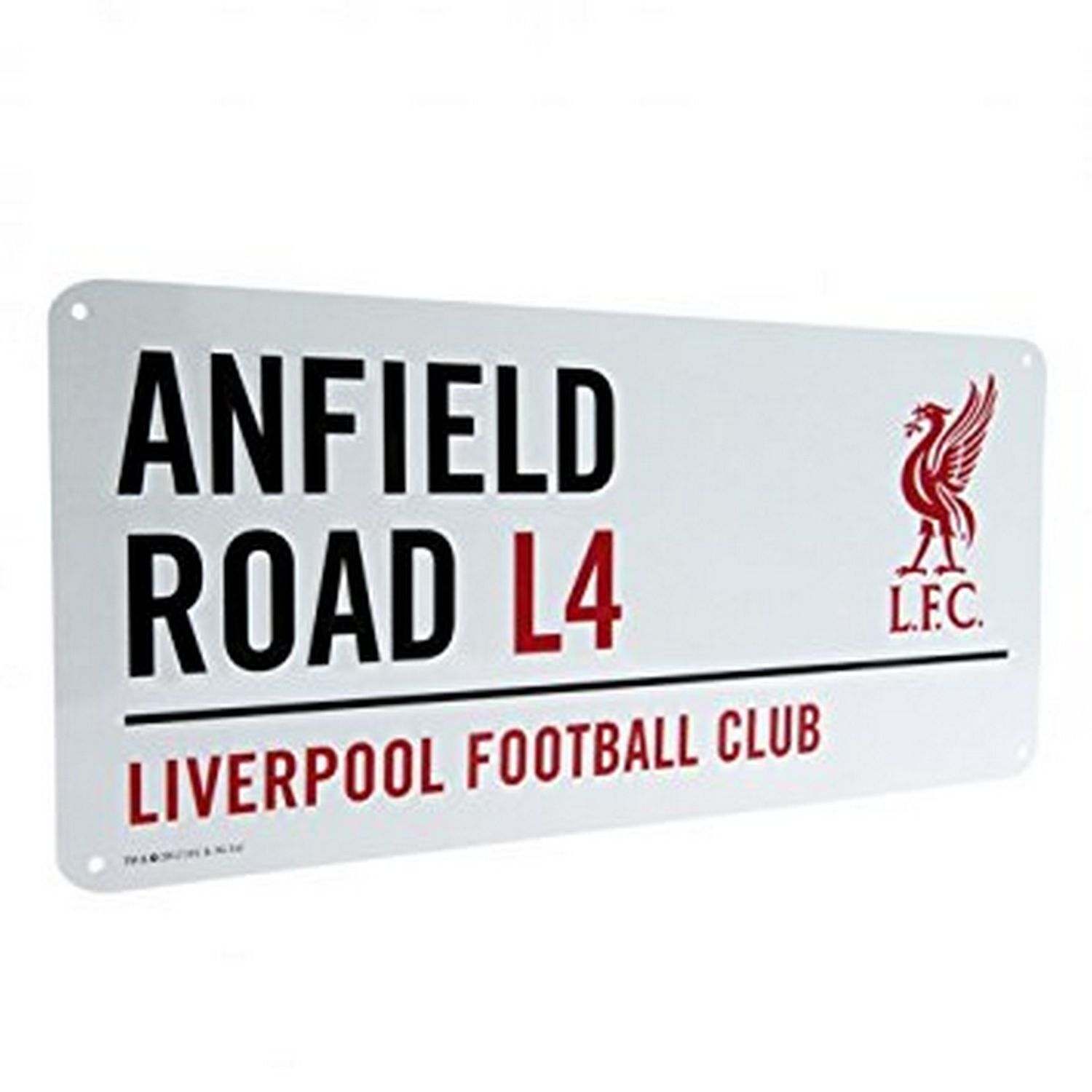 Liverpool Fc Official Football Metal Street Sign - White/Red/Black