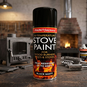 6 x 400ML Matt Black Ultra High Temperature Heat Resistant Spray Can