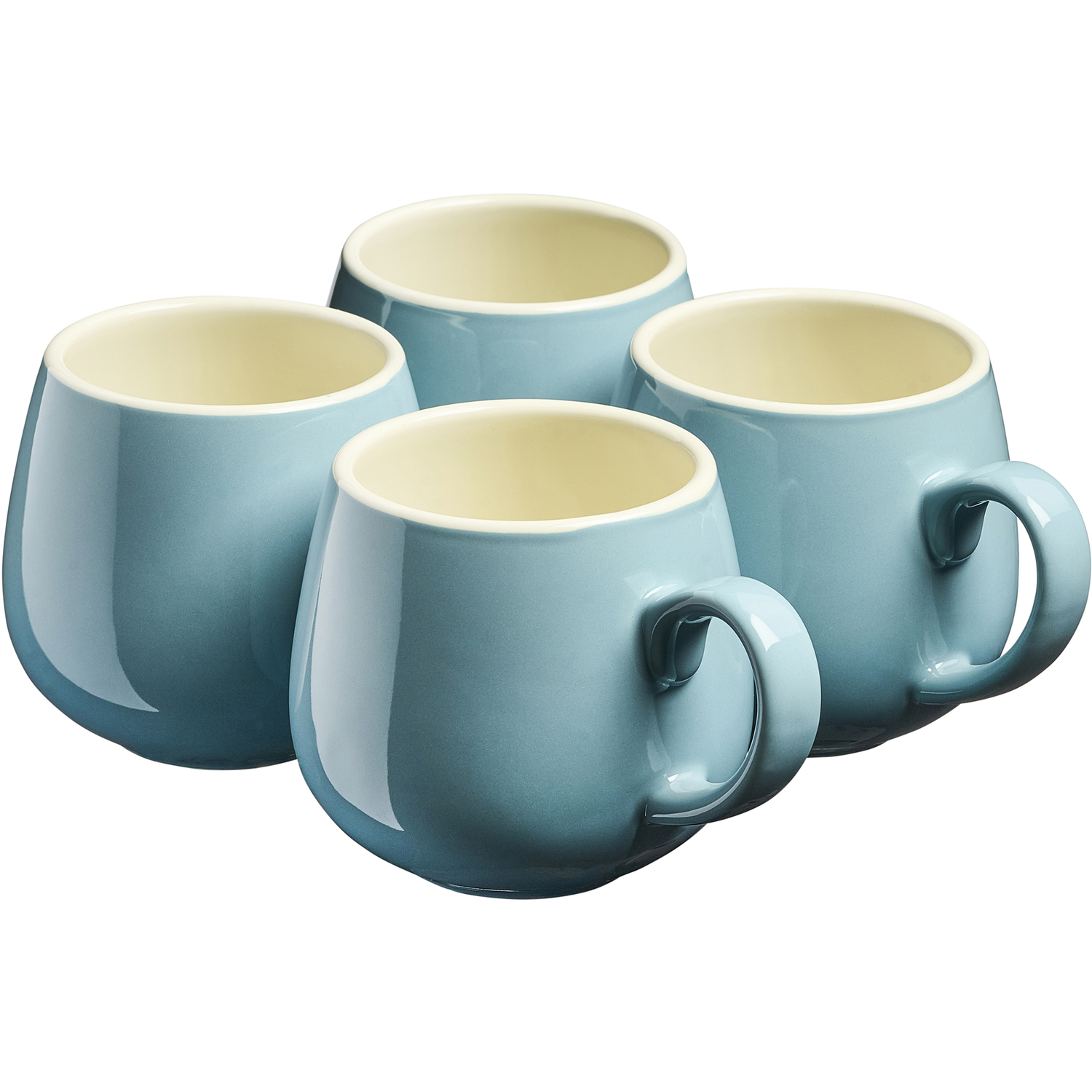 Cooks Professional Unisex Blue 4Pc Colourful Round Tea Coffee Mug Set - 350Ml In - Image 3