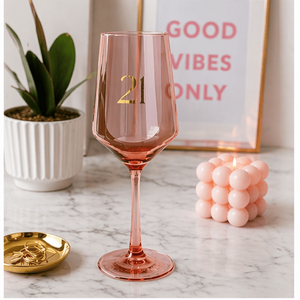 Widdop Gifts Confetti 21st Birthday Gift Boxed Wine Glass