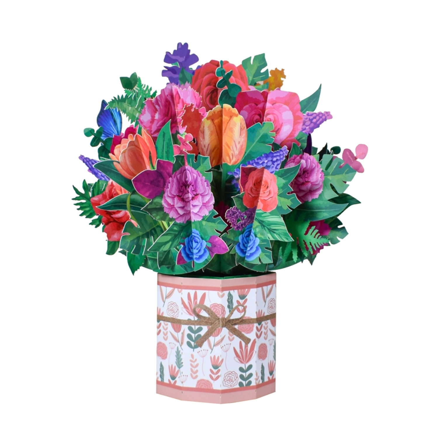 Brightfeel Vibrant Florals Bouquet Bliss 3D Pop - White
