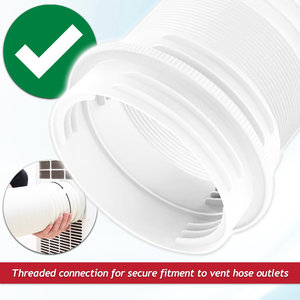 SPARES2GO Vent Outlet Hose Connector Coupler Threaded Air Con Cooker Hood Hydroponics Duct Pipe Exte