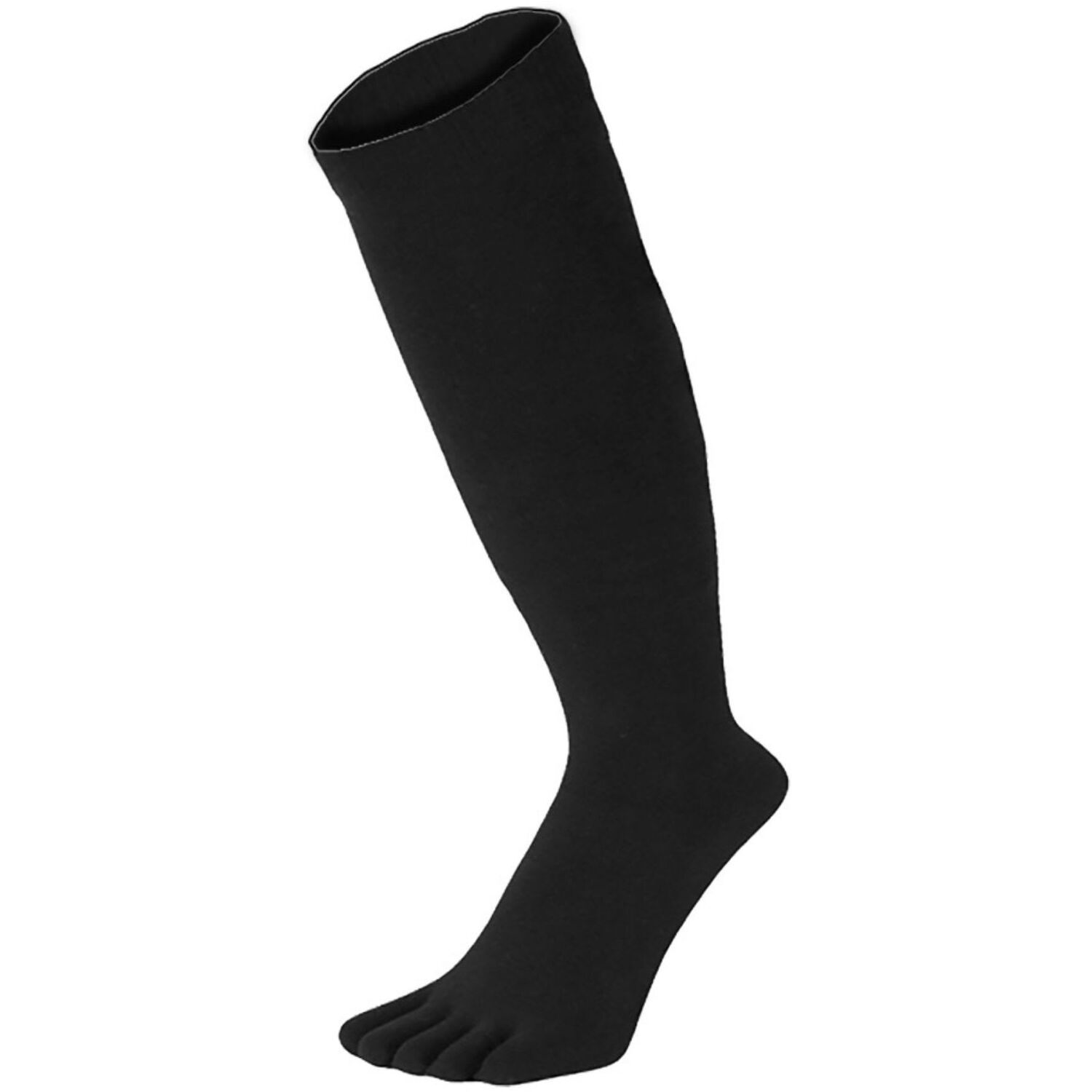 Toetoe 1 Pack Essential Knee-High Toe Socks For Mens & Ladies - Black