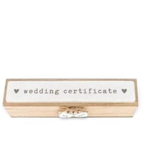 Wedding Certificate Keepsake Box
