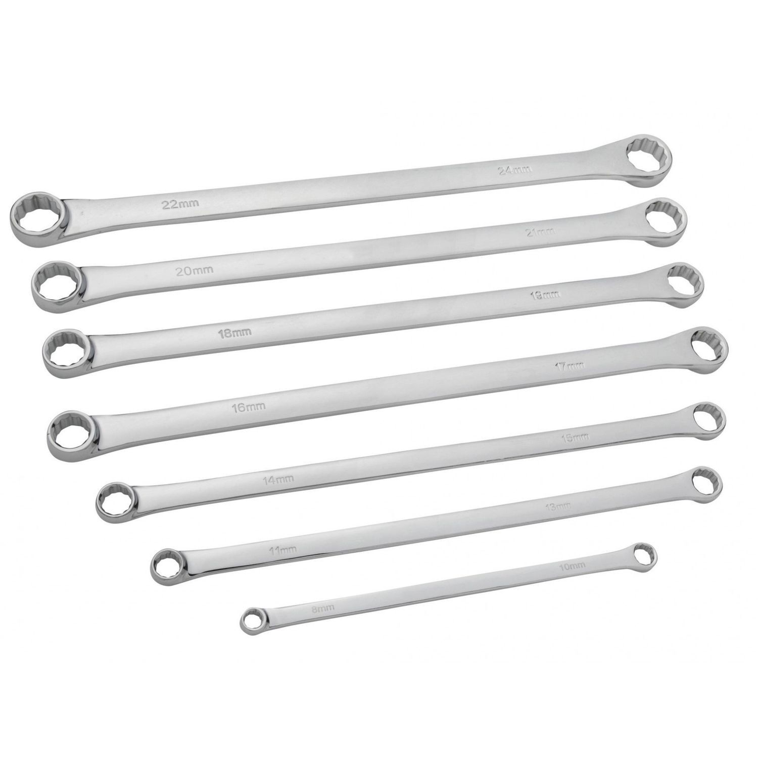 Bluespot Tools Extra Long Ring Spanner Set, 7 Piece - Multi Colour