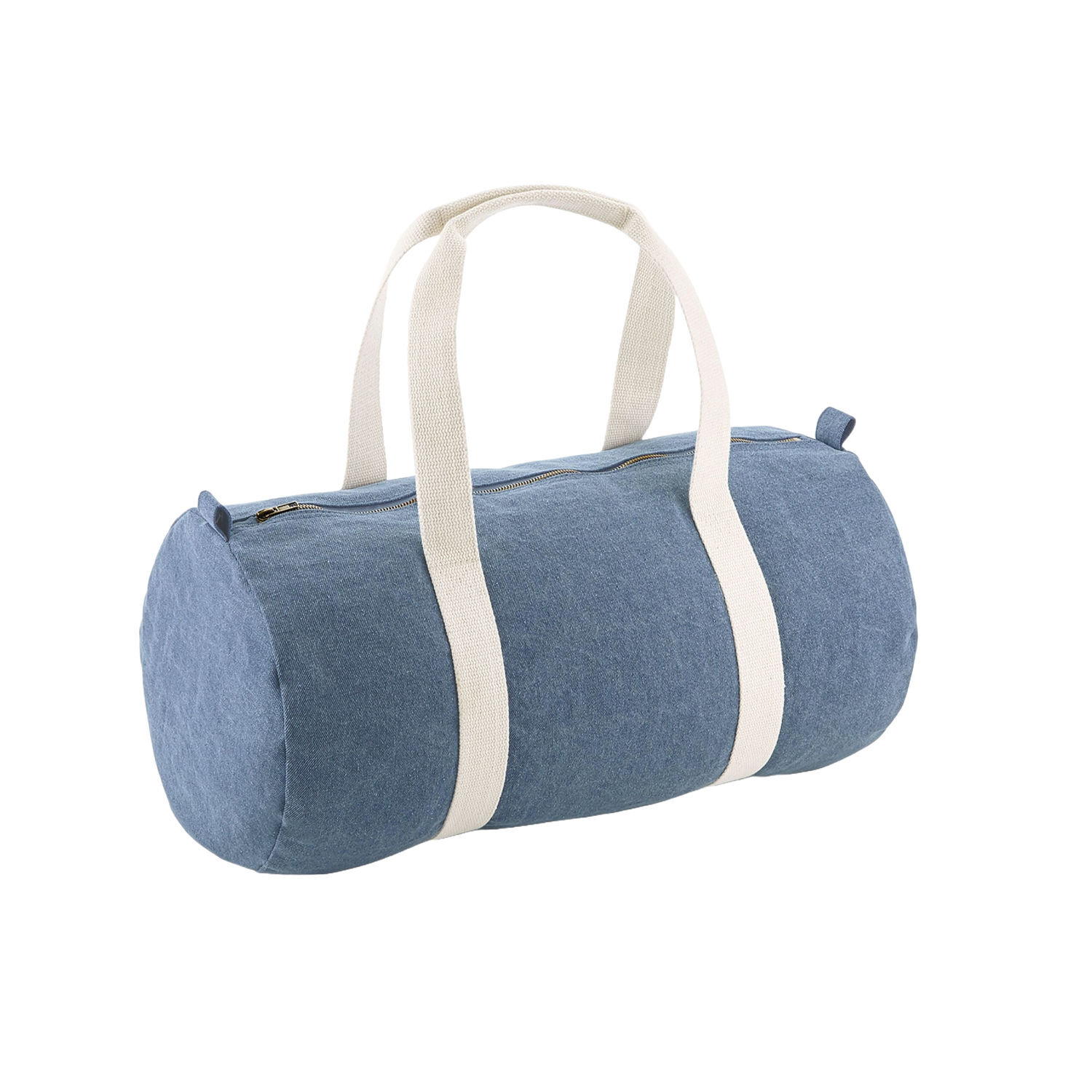 Bagbase Barrel Denim Duffle Bag A - Light Blue