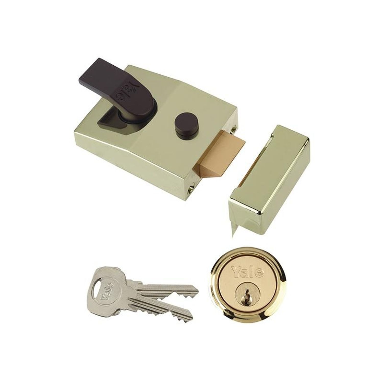 Yale Locks 89 Series Deadlocking Nightlatch A - Brasslux, Chrome Or Dark Metal Grey (Dmg)