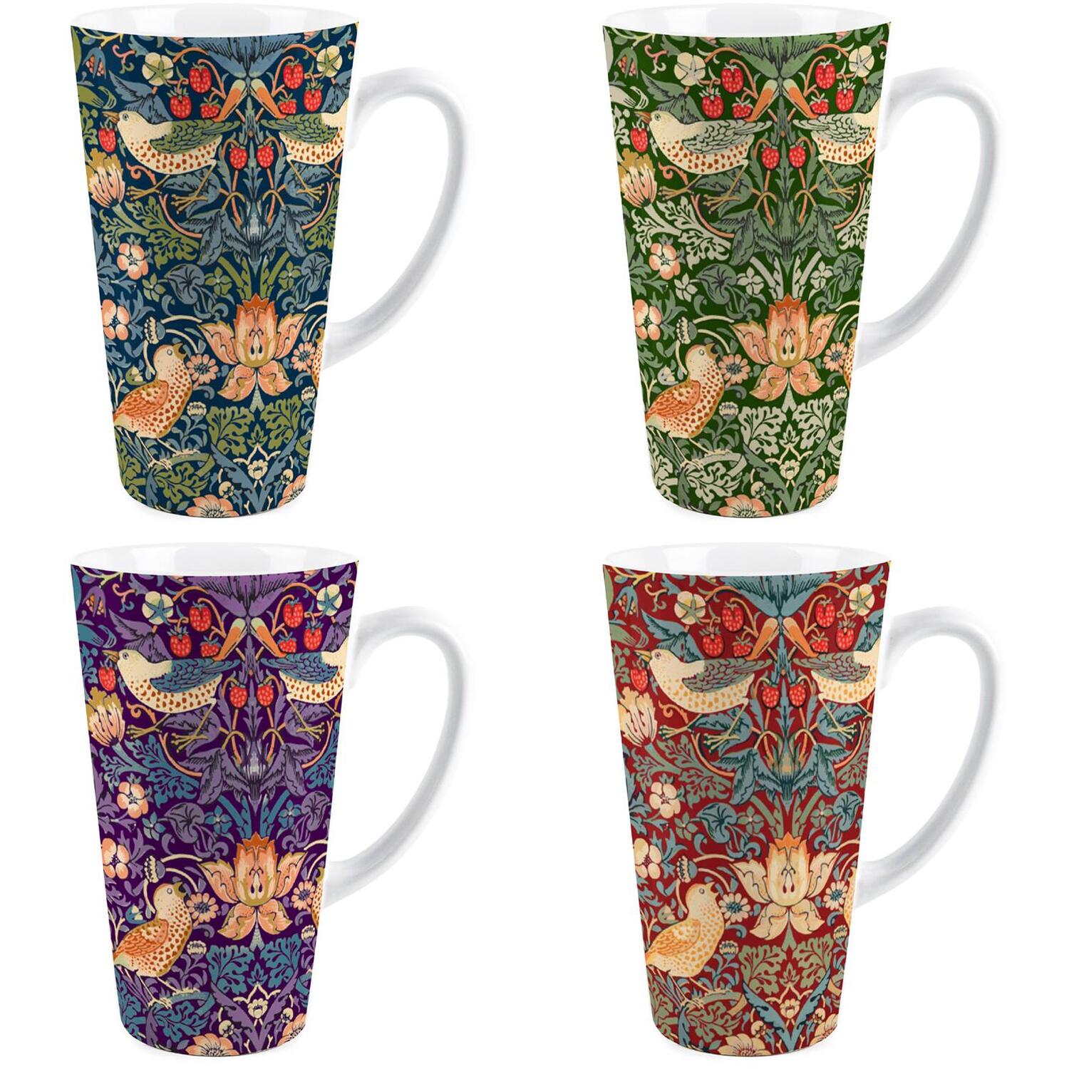 B&Q - Strawberry Thief Large Latte MugsSet Of 4 - Image 2
