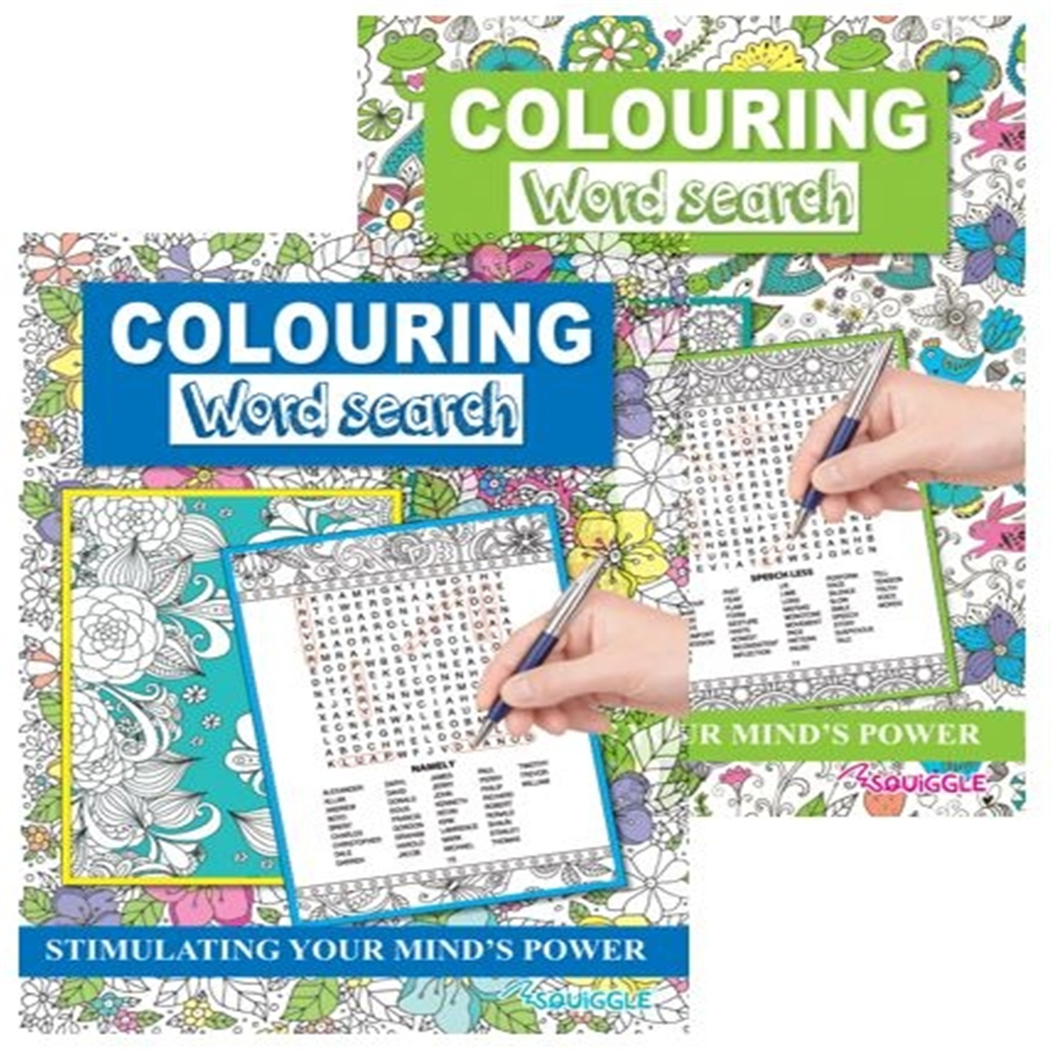 B&Q -  A4 Colouring Word Search Book Assorted Colouring Word Search Combo Combines Relaxing Colouring With Engaging Puzzle Challenges - Image 5