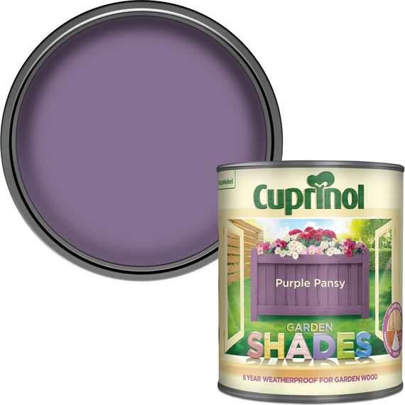 Cuprinol Garden Shades Purple Pansy 1L wood paint.