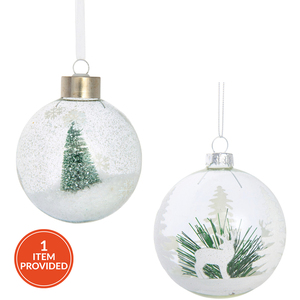Snow Filled Scandi Bauble