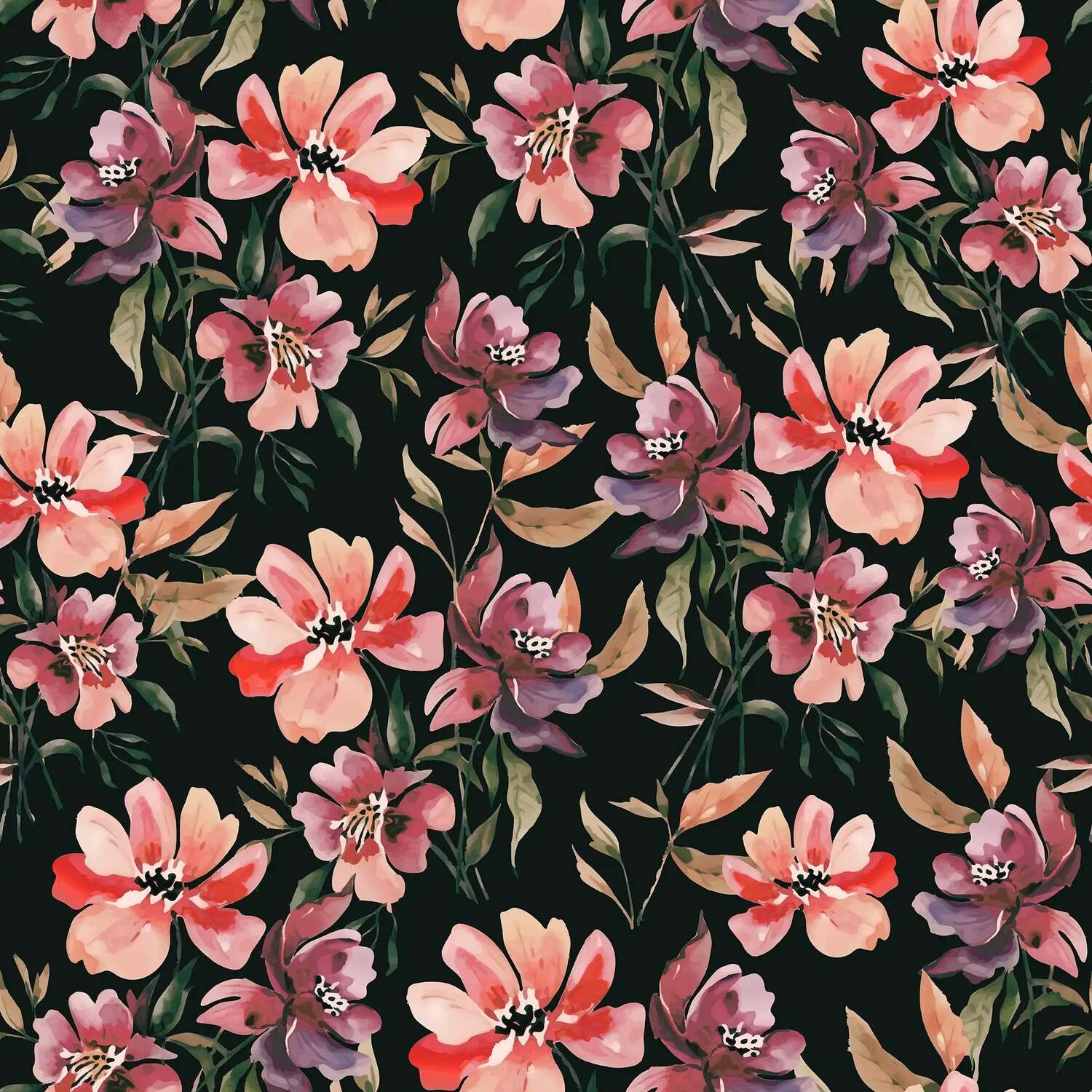 B&Q -  Deep Petal Drift Wallpaper In Deep Green - Image 2