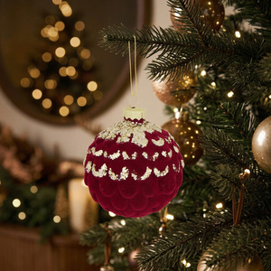 Layered Flocked Bauble