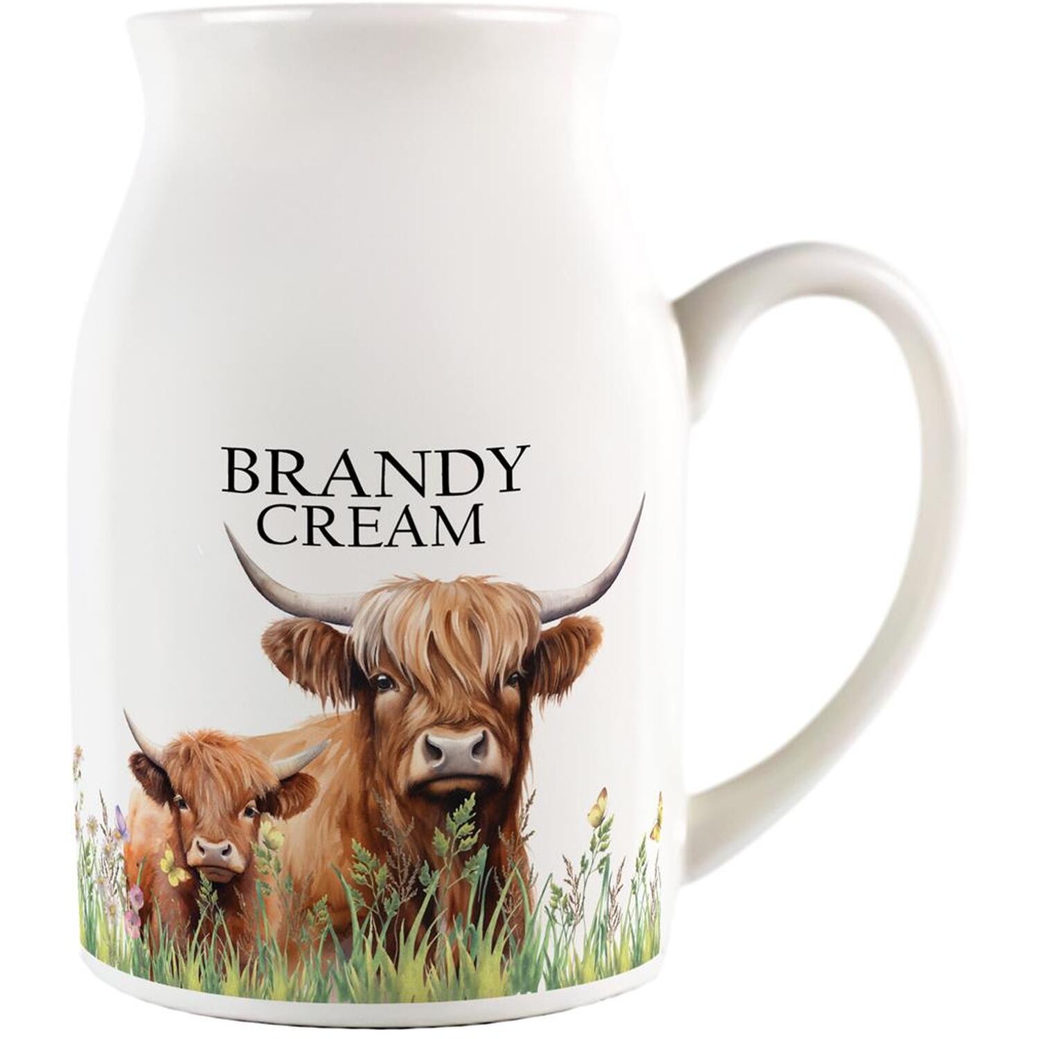 B&Q -  Highland Cow & Calf Small Porcelain Serving JugBrandy Cream - Image 3
