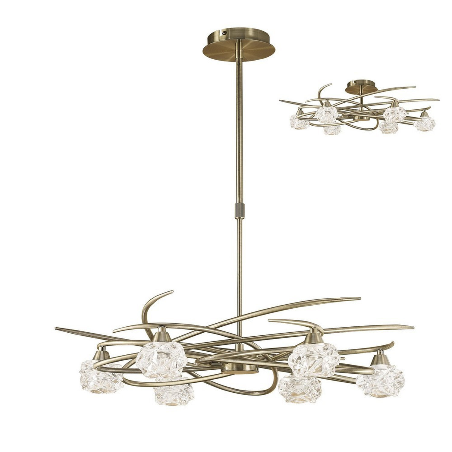 Inspired Lighting Maremagnum Pendant Light Brass