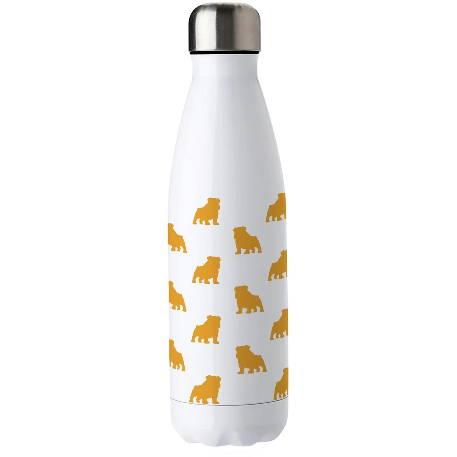 Purely Home Mustard Bulldog Silhouettes Stainless Steel Water Bottle