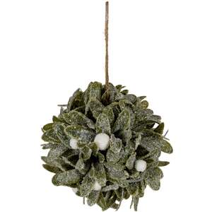 Frosted Mistletoe Ball Decoration
