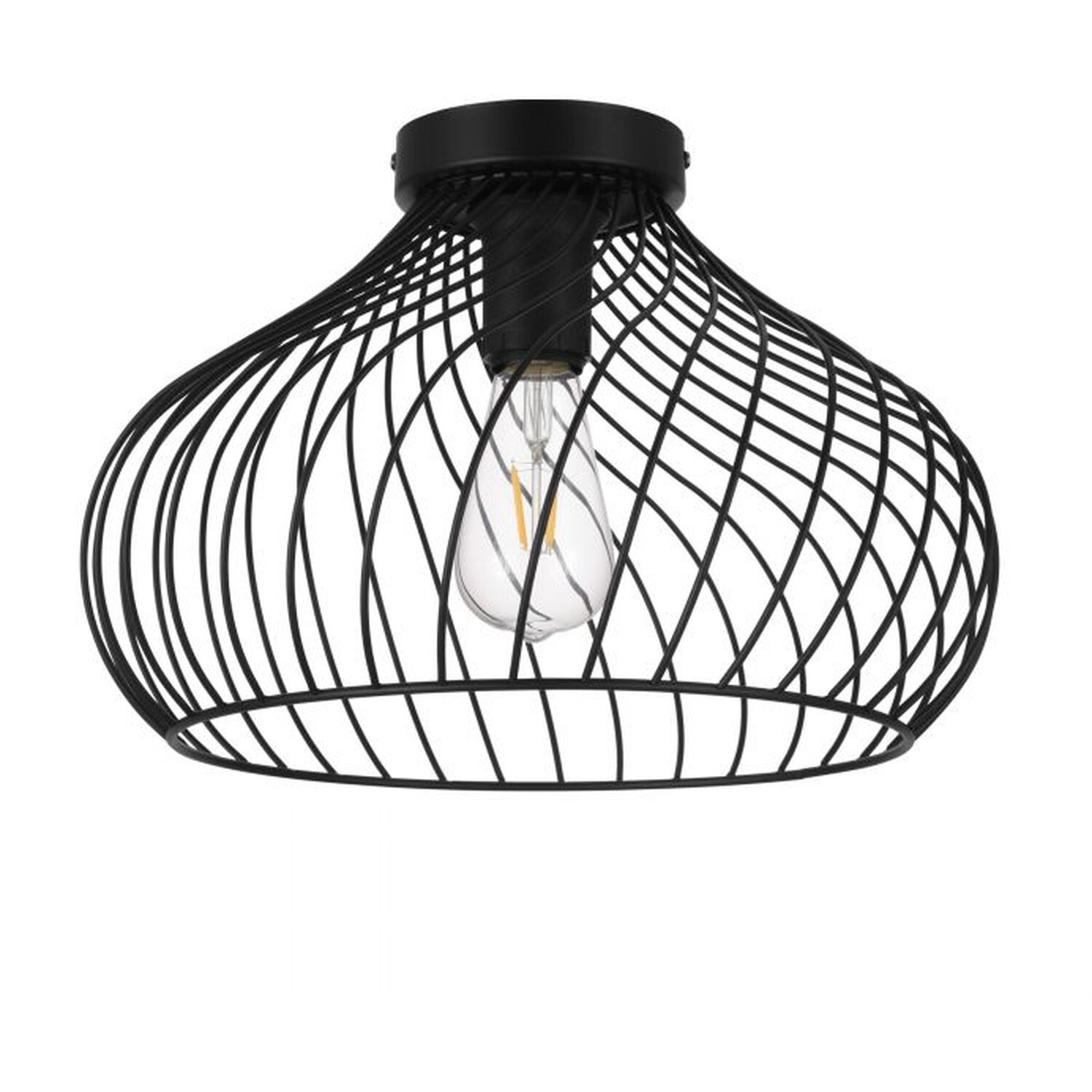 EGLO STAVERTON Mesh Black Ceiling Light - Black thumbnail