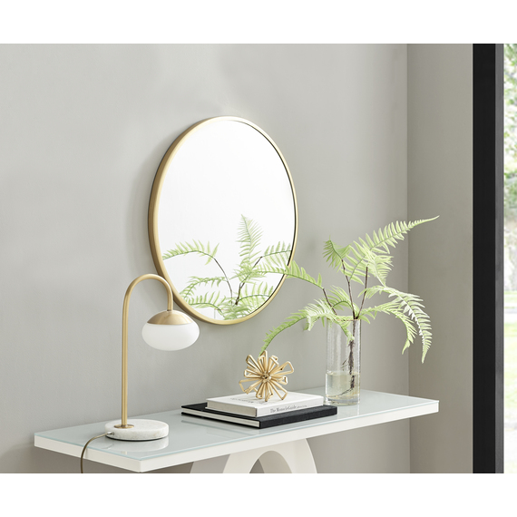Emma Round Gold Frame Wall Mirror
