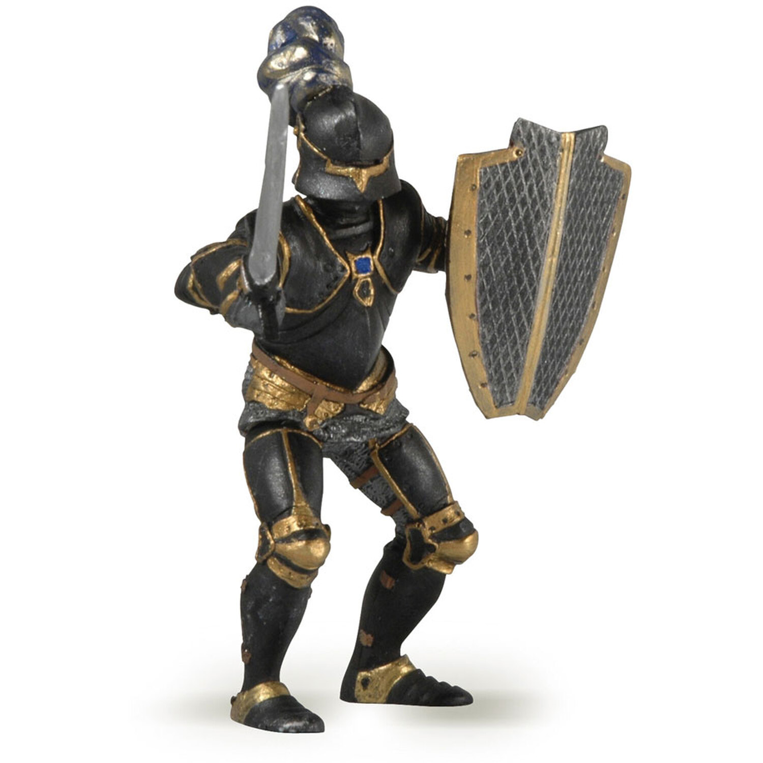 Image of PAPO Fantasy World Knight in Black Armour Toy Figure - Black